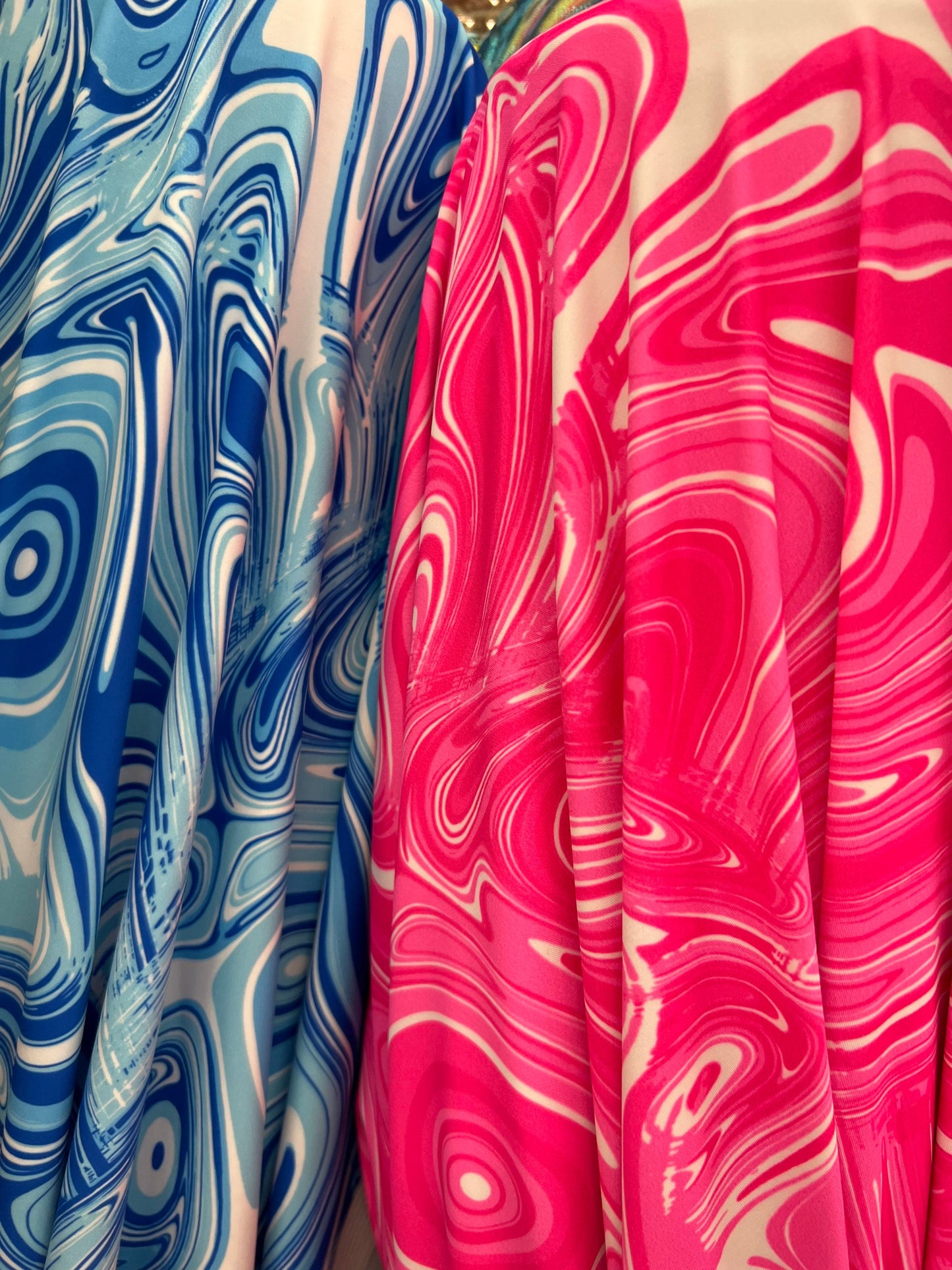 New Lava abstract design print on great quality of nylon spandex 4-way stretch 58/60” Sold by the YD. Ships Worldwide from Los Angeles CA