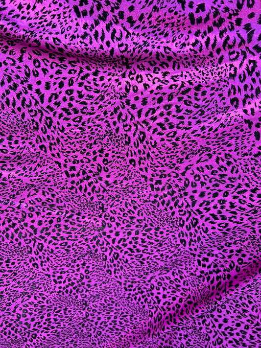Cheetah design exotic animal print on nylon spandex flocking 4-way stretch 58/60” Sold by the YD. Ships Worldwide from Los Angeles CA
