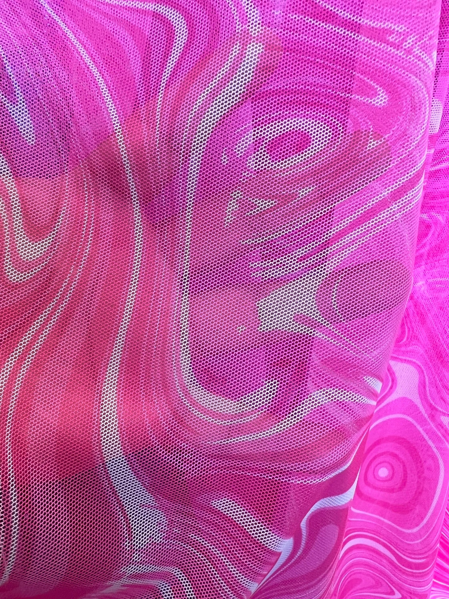 New abstract design print on great quality of nylon spandex and power mesh 4-way stretch 58/60” Sold by the YD. Ships Worldwide From L.A CA