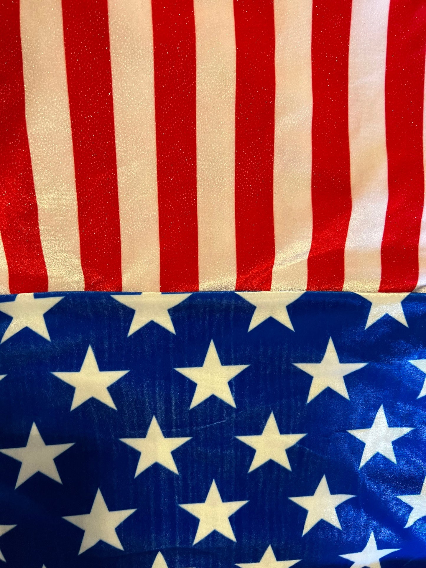 Freedom American flag design stars design and stripes design on stretch velvet 4-way stretch 58/60” Sold by the YD. Ships worldwide