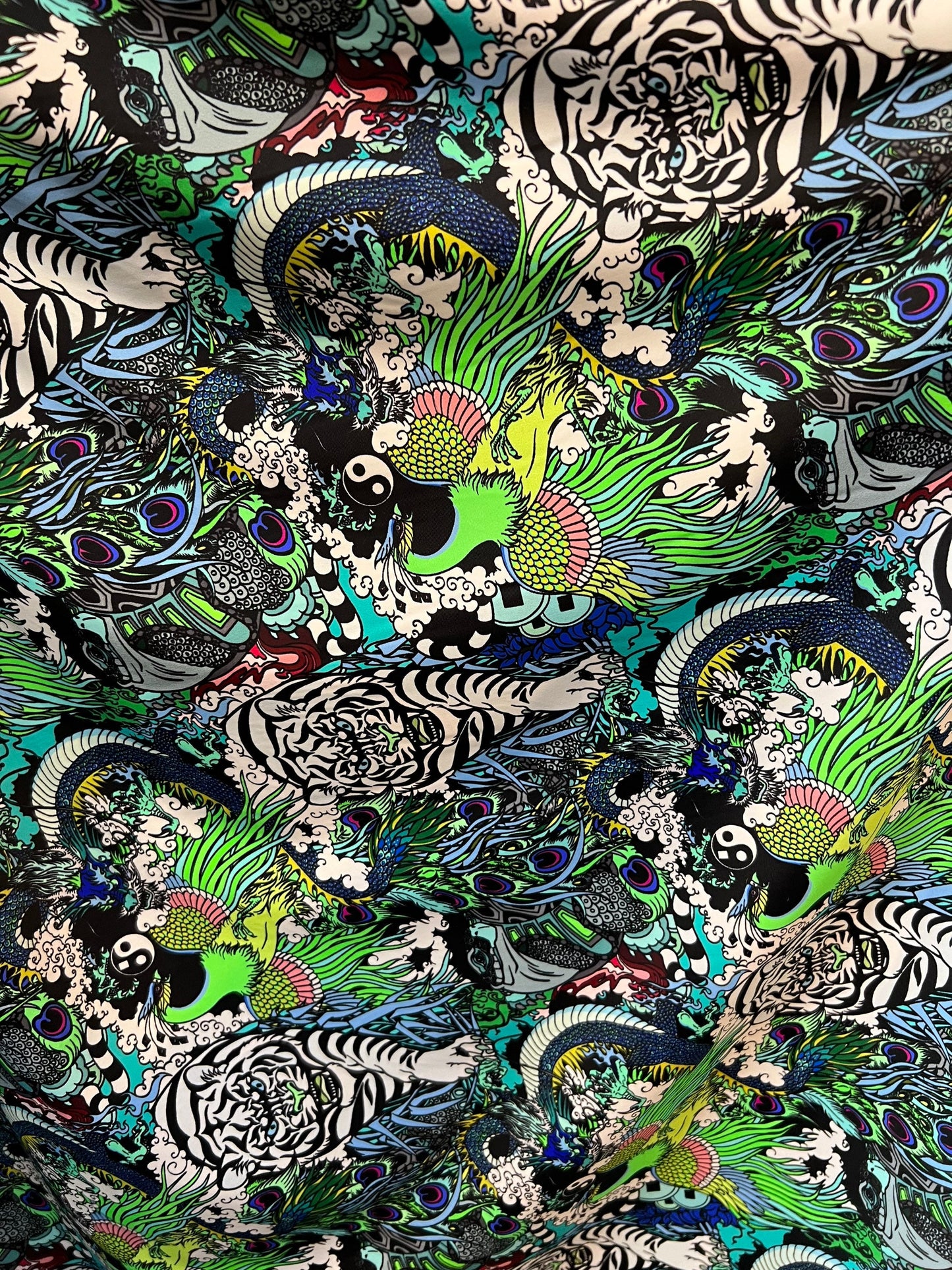 Exotic Tiger design print on best quality of nylon spandex 4-way stretch 58/60” Sold by the YD. Ships Worldwide from Los Angeles California