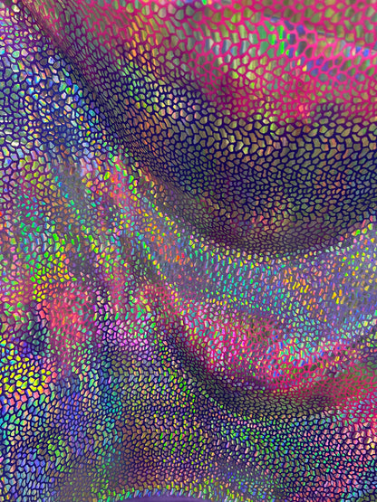 New Dragon sequins on tie dye spandex cotton candy Lacer sequins 4-way stretch 58/60” Sold by the YD. Ships Worldwide from Los Angeles CA