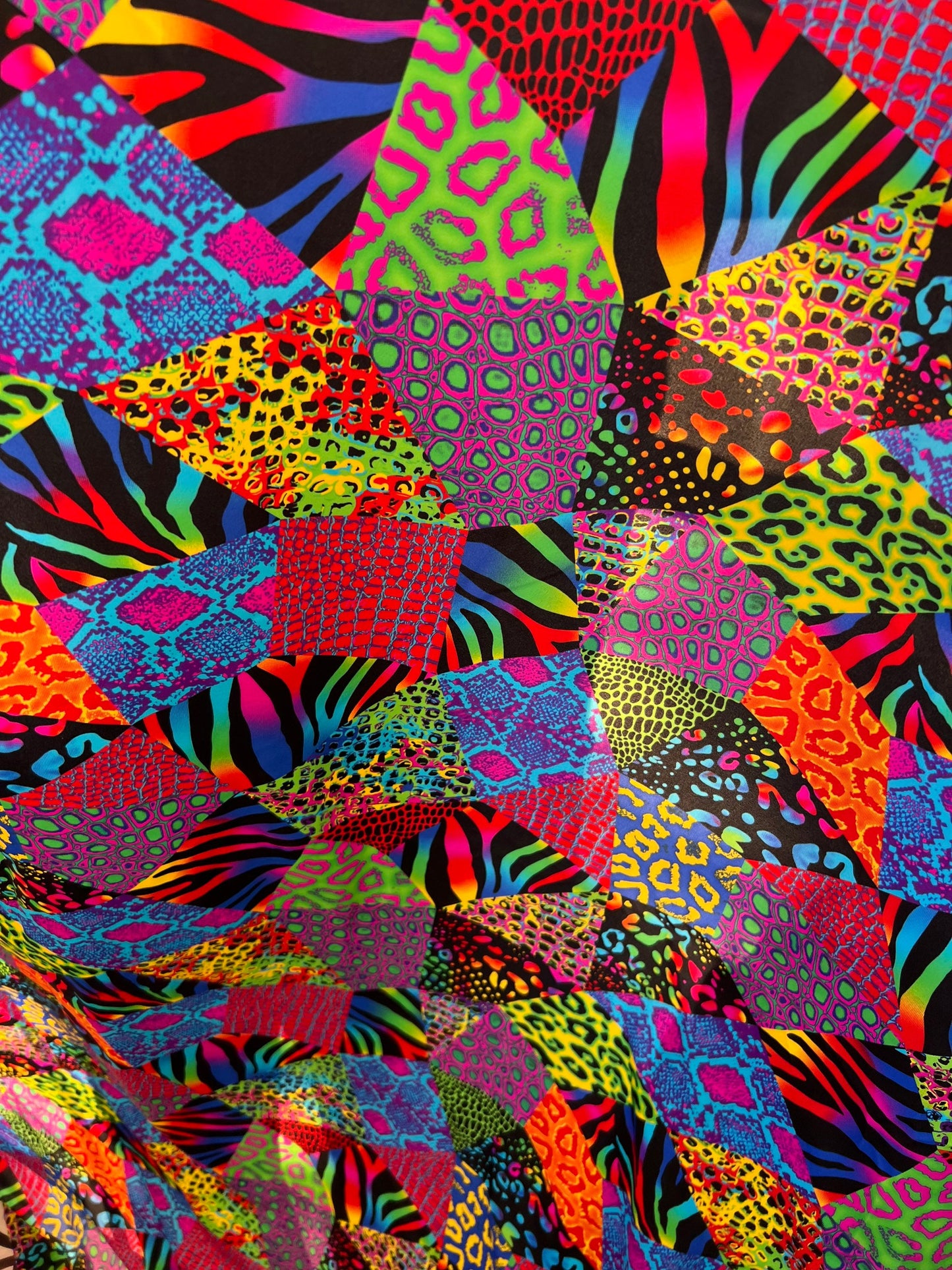 Exotic Safari design multi animal print on best quality of nylon spandex 4-way stretch 58/60” Sold by the YD. Ships Worldwide from LA CA.