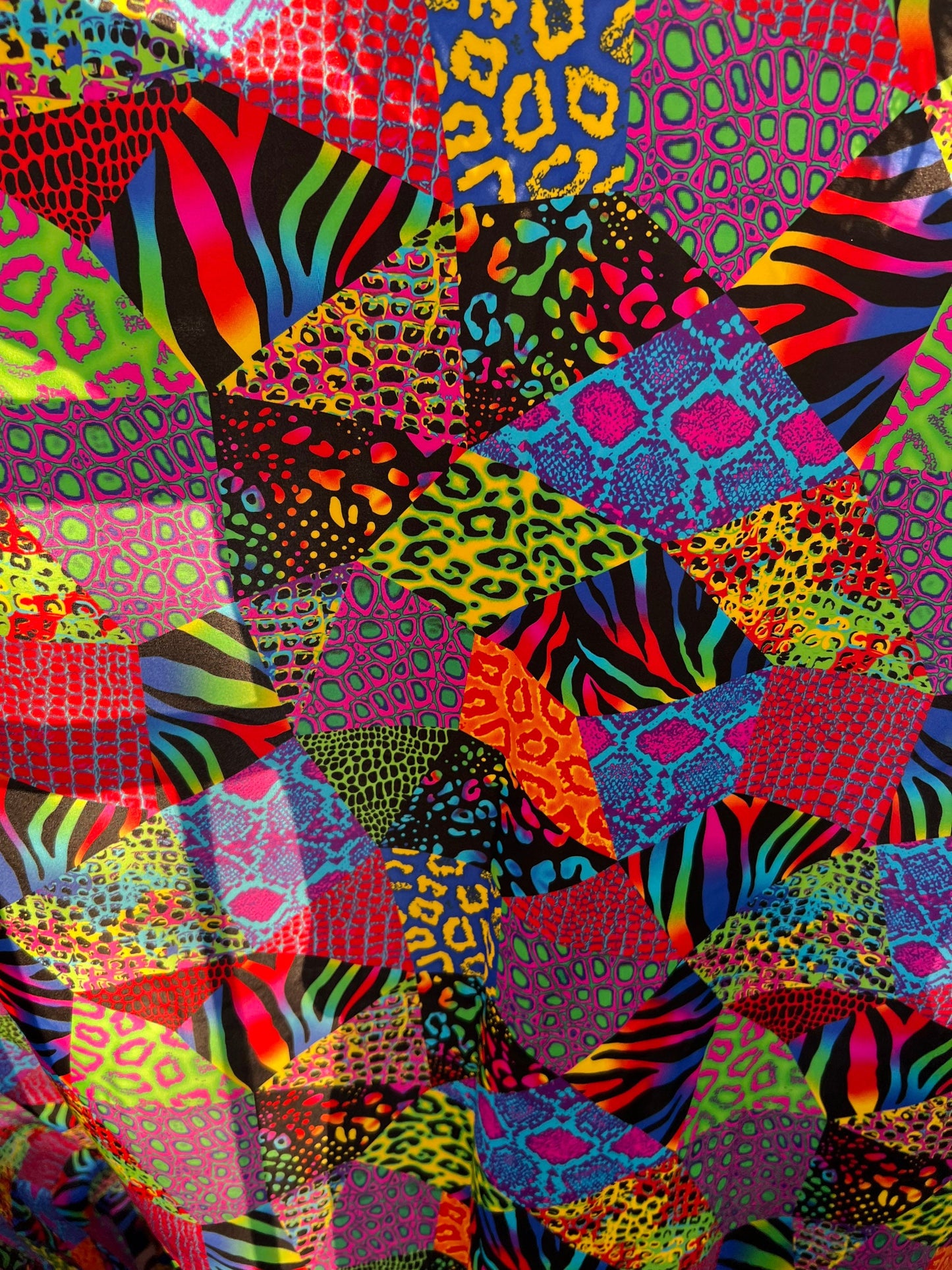 Exotic Safari design multi animal print on best quality of nylon spandex 4-way stretch 58/60” Sold by the YD. Ships Worldwide from LA CA.
