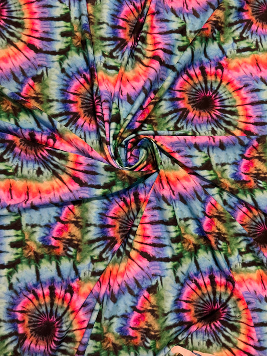 New tie dye design multicolor print on best quality of nylon spandex 4-way stretch 58/60” Sold by the YD. Ships Worldwide from Los Angeles
