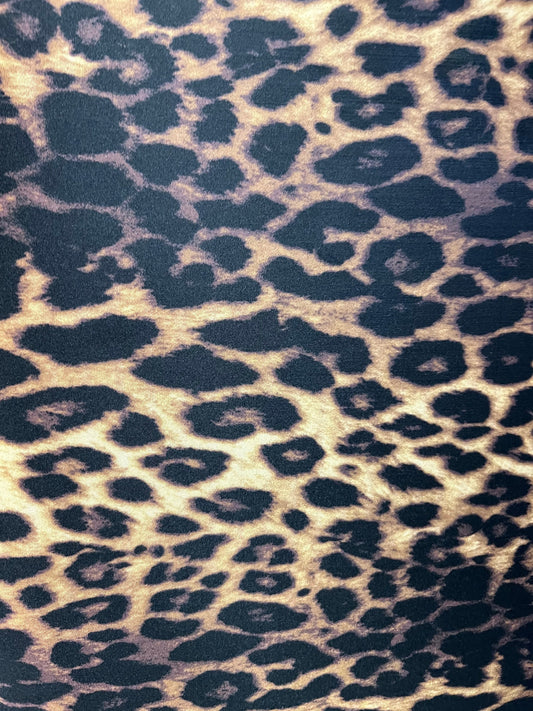 Exotic Brown Leopard design print on great Quality of Nylon spandex 4-way stretch 58/60” Sold by the YD. Ships Worldwide from Los Ángeles CA