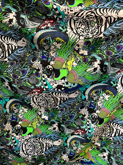 Exotic Tiger design print on best quality of nylon spandex 4-way stretch 58/60” Sold by the YD. Ships Worldwide from Los Angeles California