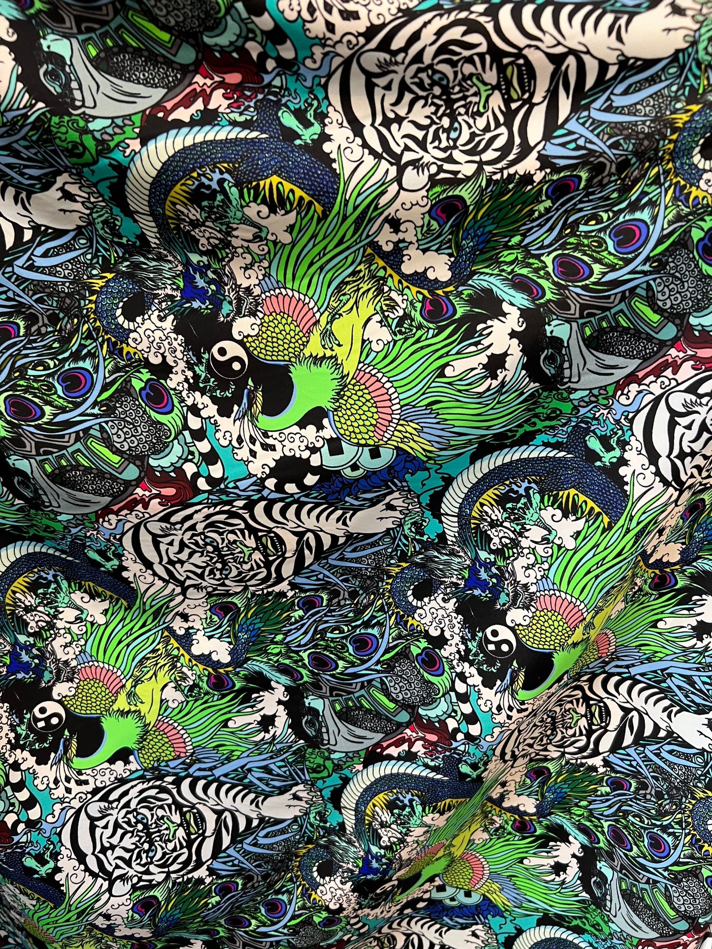Exotic Tiger design print on best quality of nylon spandex 4-way stretch 58/60” Sold by the YD. Ships Worldwide from Los Angeles California