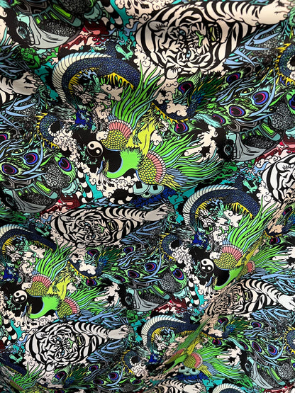 Exotic Tiger design print on best quality of nylon spandex 4-way stretch 58/60” Sold by the YD. Ships Worldwide from Los Angeles California