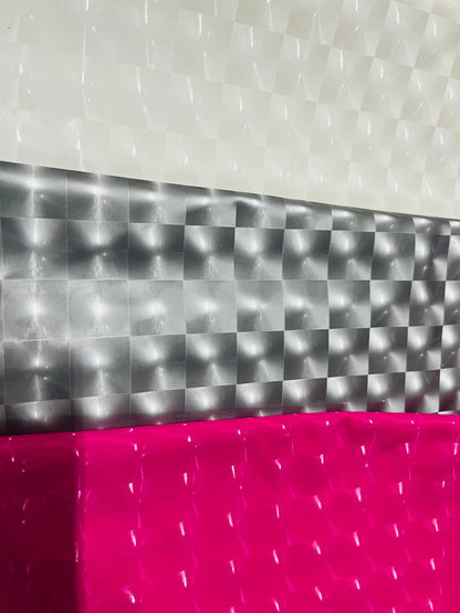3D Super shiny stretch latex 4-way stretch 58/60” Sold by the YD. Ships Worldwide from Los Angeles California USA