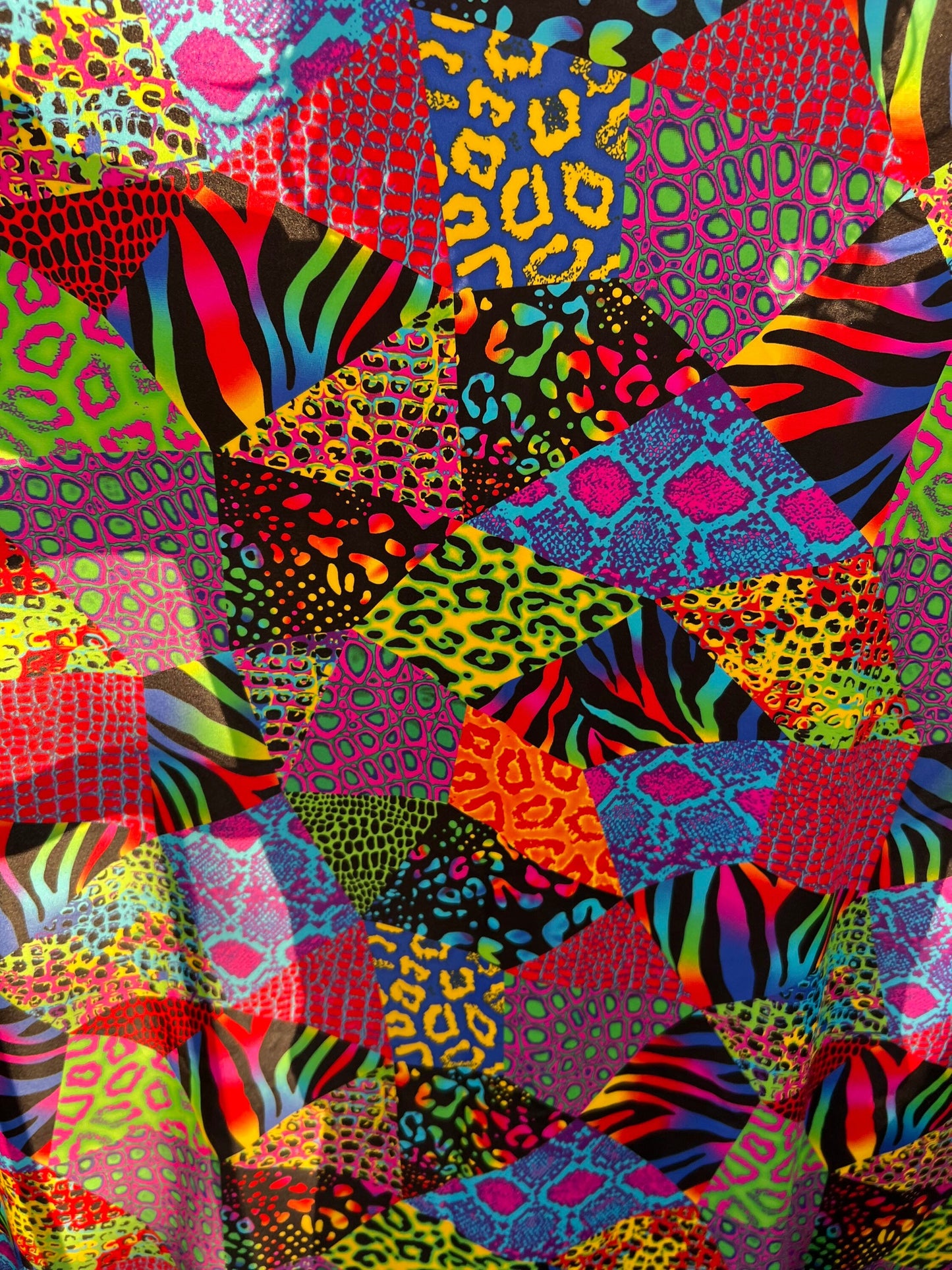 Exotic Safari design multi animal print on best quality of nylon spandex 4-way stretch 58/60” Sold by the YD. Ships Worldwide from LA CA.