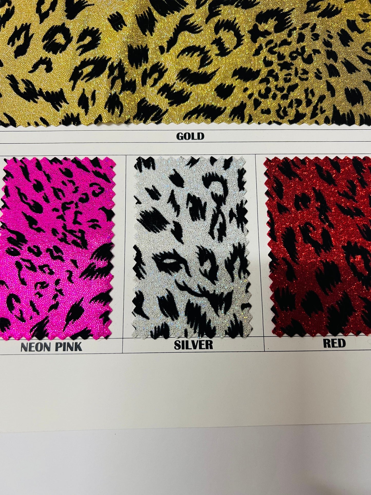 Cheetah design exotic animal print on nylon spandex flocking 4-way stretch 58/60” Sold by the YD. Ships Worldwide from Los Angeles CA