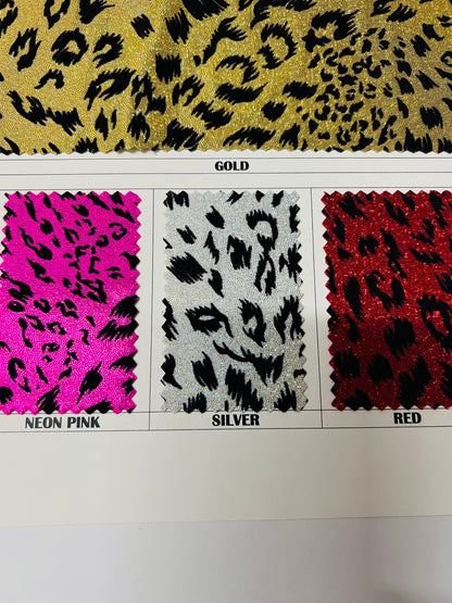 Cheetah design exotic animal print on nylon spandex flocking 4-way stretch 58/60” Sold by the YD. Ships Worldwide from Los Angeles CA