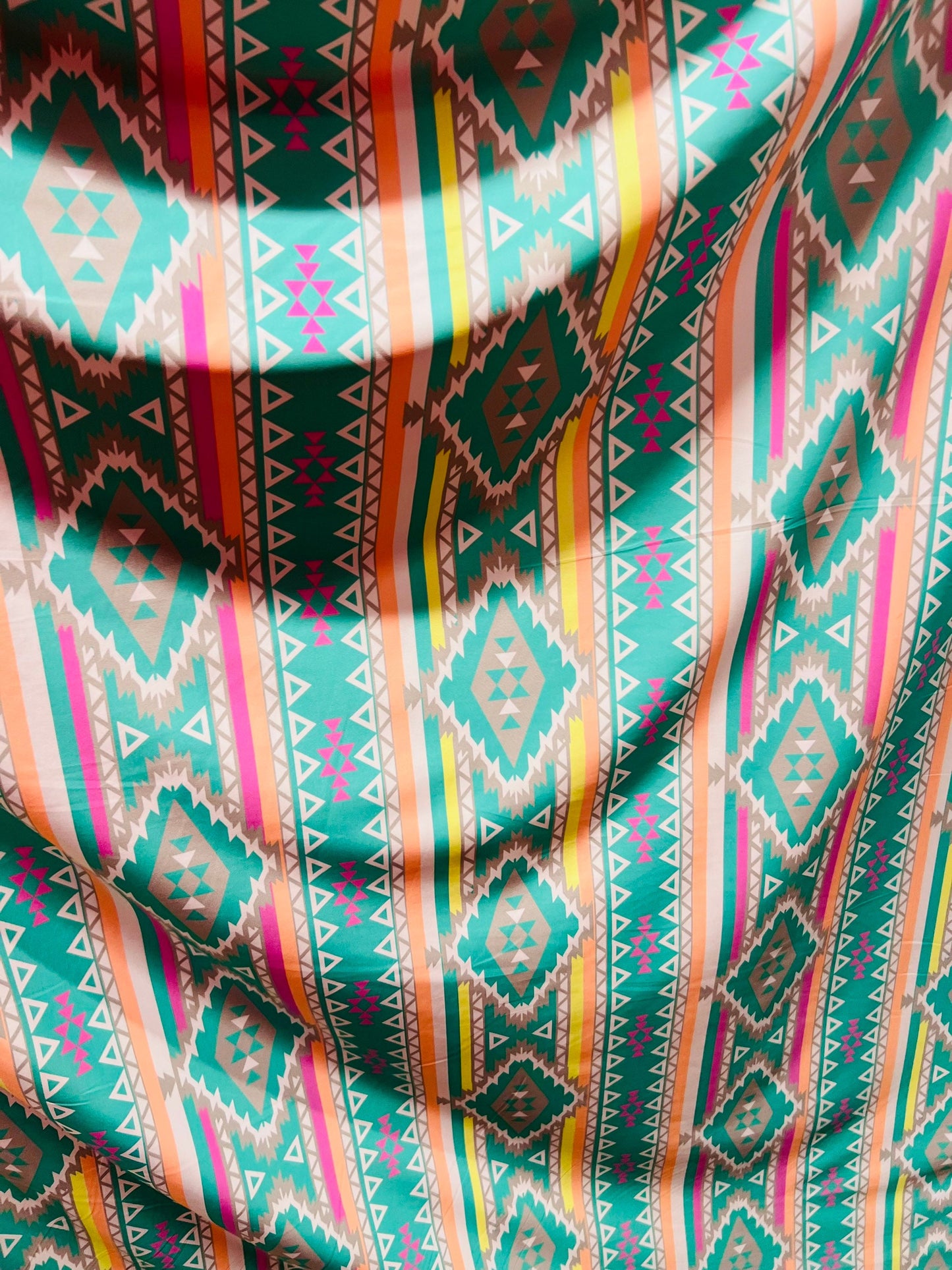 New Tribals design multi pastel colors print on great quality of nylon spandex 4-way stretch 58/60” Sold by the YD. Ships Worldwide