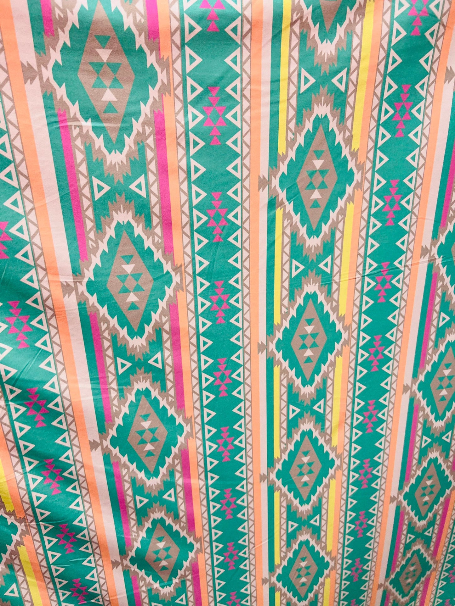 New Tribals design multi pastel colors print on great quality of nylon spandex 4-way stretch 58/60” Sold by the YD. Ships Worldwide