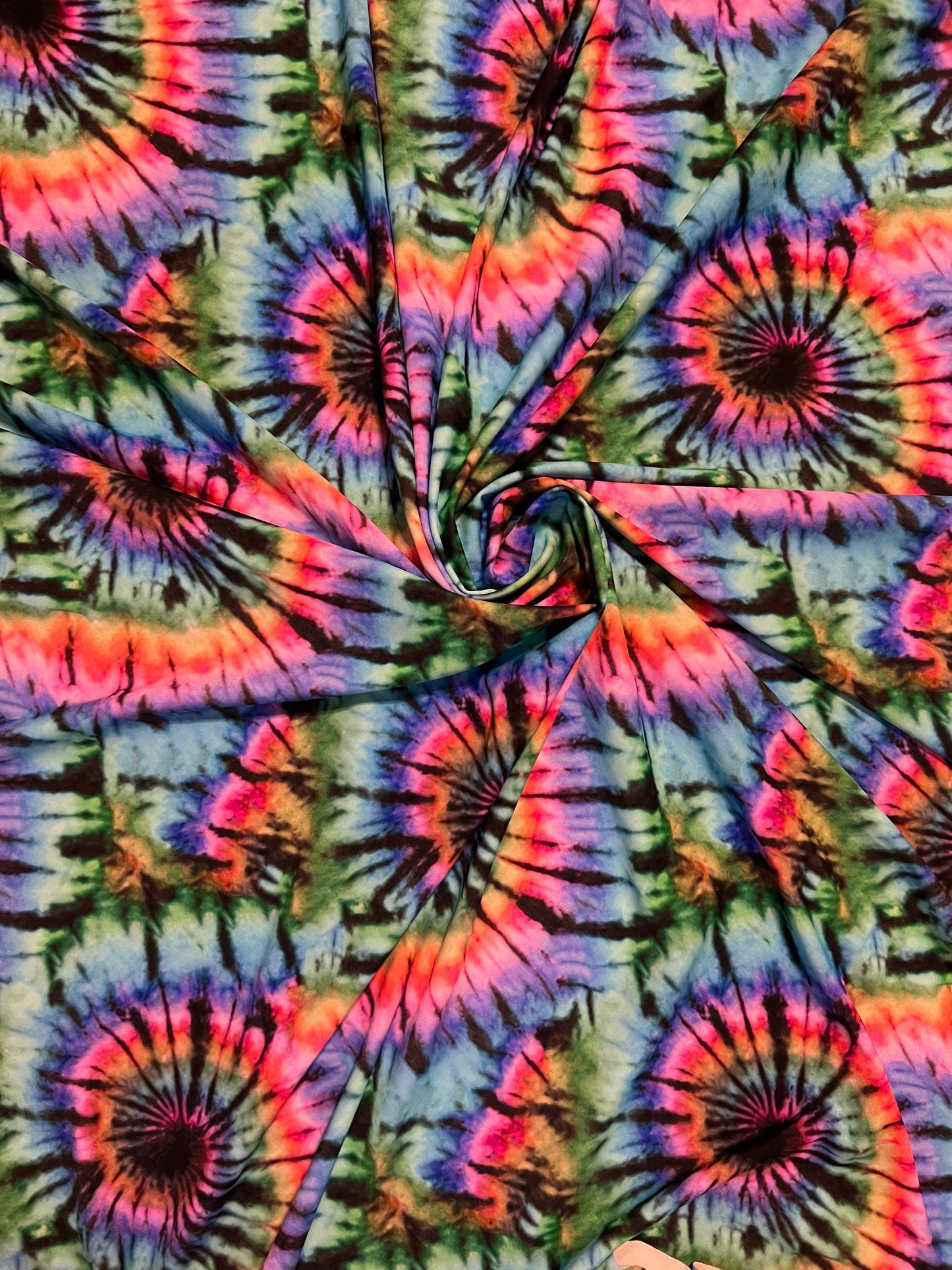 New tie dye design multicolor print on best quality of nylon spandex 4-way stretch 58/60” Sold by the YD. Ships Worldwide from Los Angeles