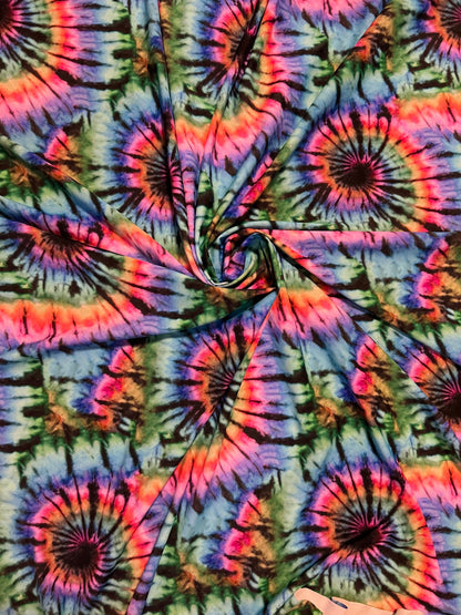 New tie dye design multicolor print on best quality of nylon spandex 4-way stretch 58/60” Sold by the YD. Ships Worldwide from Los Angeles