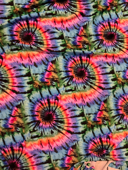New tie dye design multicolor print on best quality of nylon spandex 4-way stretch 58/60” Sold by the YD. Ships Worldwide from Los Angeles
