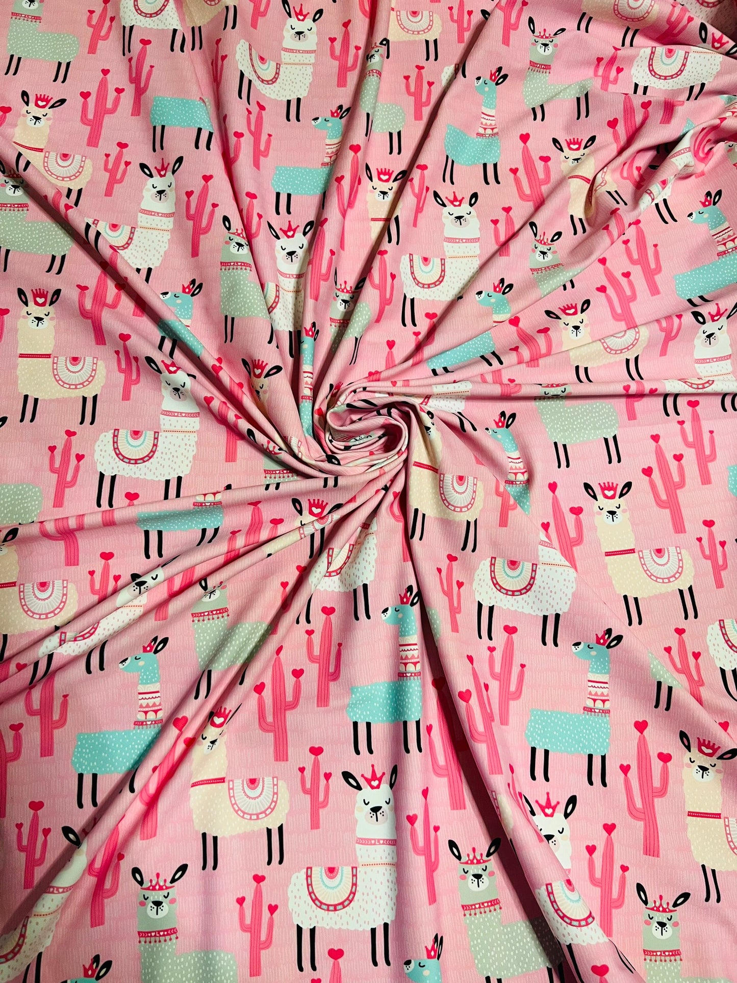 New Llama design print on great quality of nylon spandex 4-way stretch 58/60” Sold by the YD. Ships Worldwide from Los Angeles California US