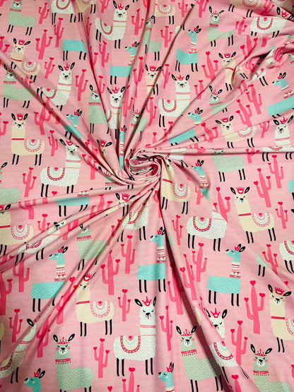 New Llama design print on great quality of nylon spandex 4-way stretch 58/60” Sold by the YD. Ships Worldwide from Los Angeles California US