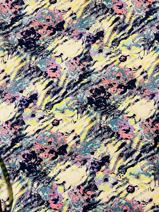 New Rose abstract design print on best quality of nylon spandex 4-way stretch 58/60” Sold by the YD. Ships Worldwide from Los Angeles CA