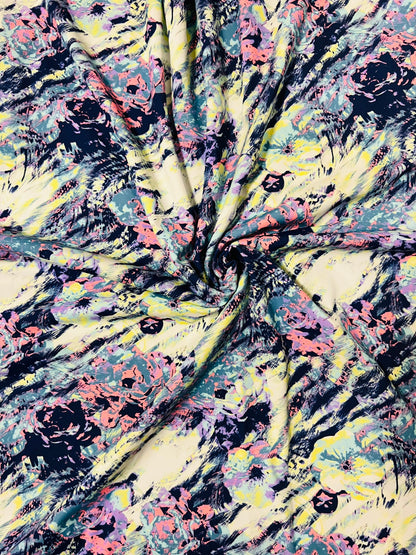 New Rose abstract design print on best quality of nylon spandex 4-way stretch 58/60” Sold by the YD. Ships Worldwide from Los Angeles CA