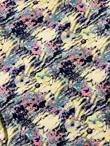 New Rose abstract design print on best quality of nylon spandex 4-way stretch 58/60” Sold by the YD. Ships Worldwide from Los Angeles CA