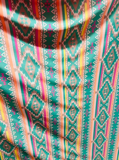 New Tribals design multi pastel colors print on great quality of nylon spandex 4-way stretch 58/60” Sold by the YD. Ships Worldwide