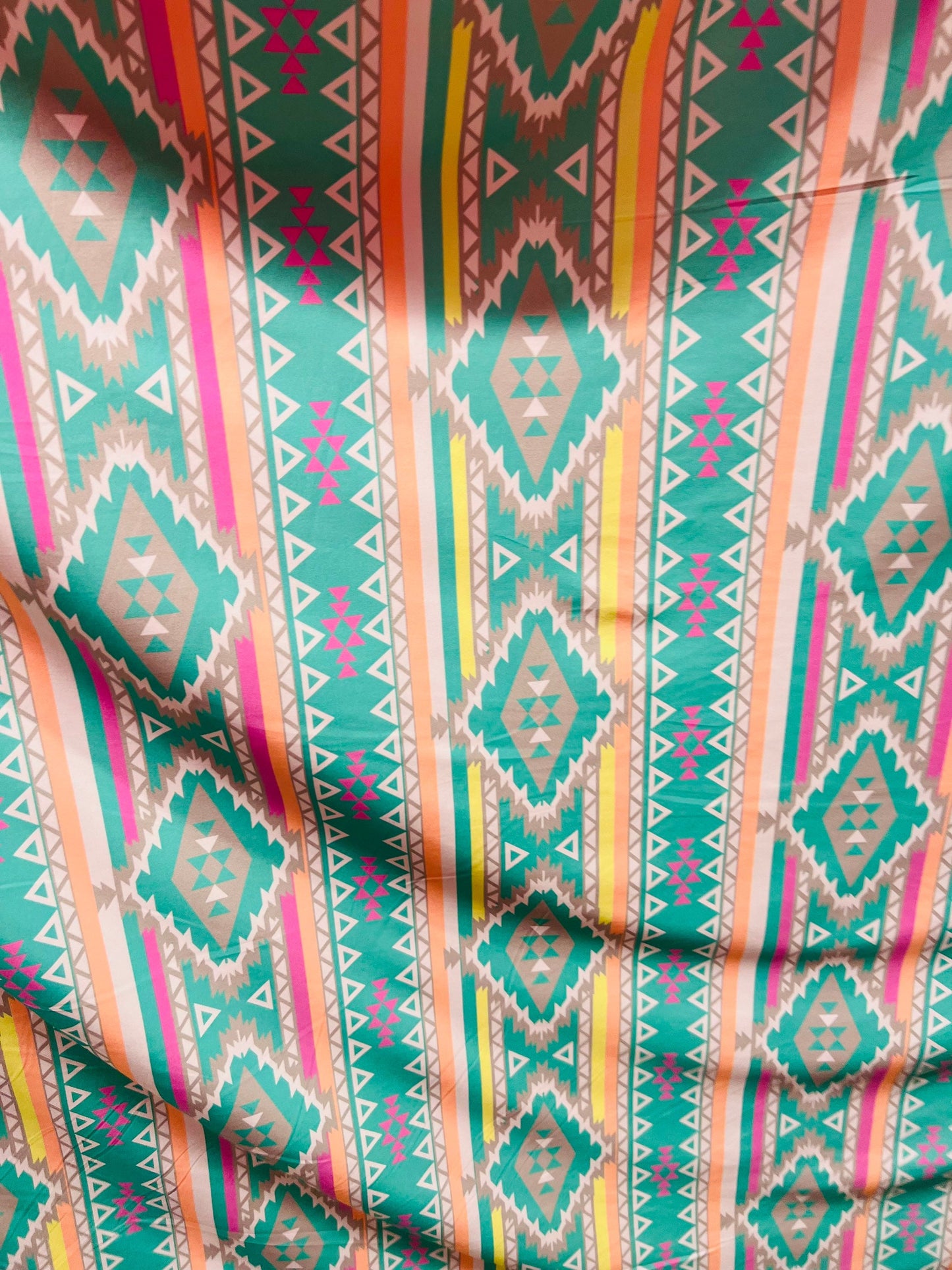 New Tribals design multi pastel colors print on great quality of nylon spandex 4-way stretch 58/60” Sold by the YD. Ships Worldwide