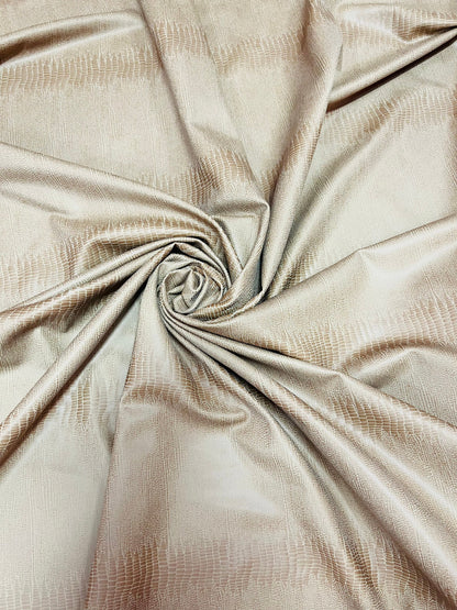 New snake skin design Nude color great quality of Nylon spandex with foil 4-way stretch 58/60”