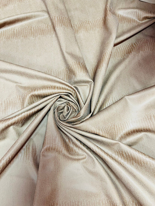New snake skin design Nude color great quality of Nylon spandex with foil 4-way stretch 58/60”