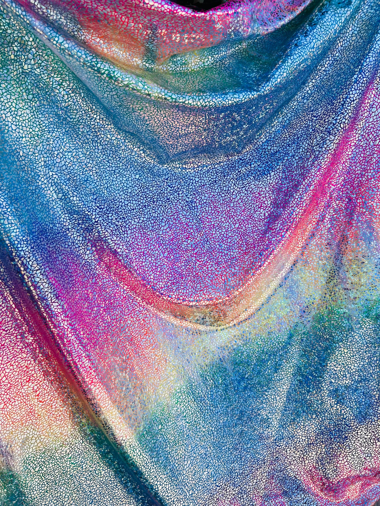 Skin snake design rainbow hologram metallic Nylon spandex 4-way stretch best quality hologram metallic spandex vibrant colors 58/60”