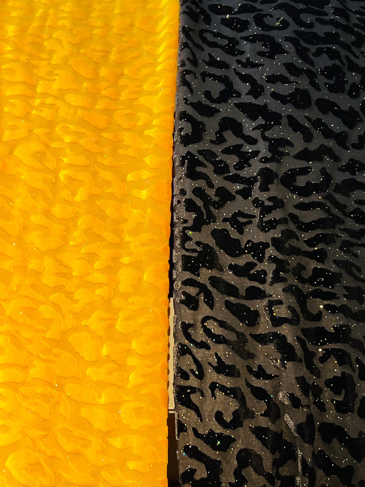 New Exotic Leopard design burnout stretch velvet 4-way stretch 58/60” Sold by the YD. Ships Worldwide from Los Angeles California USA.