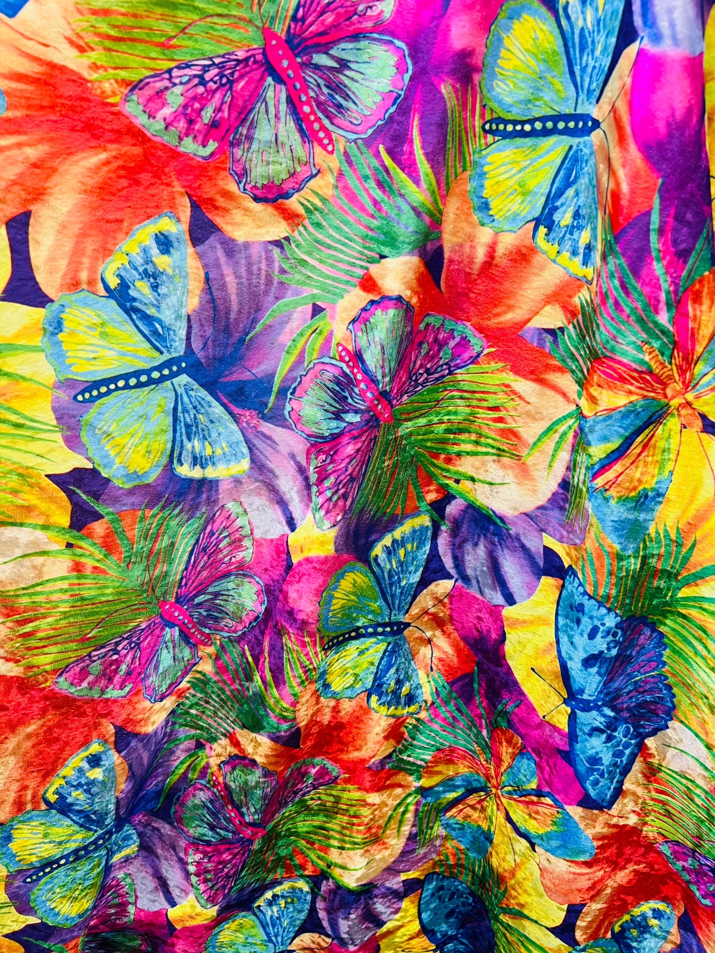 New Butterfly design Rainbow color print on poly velour stretch velvet 2-way stretch 58/60” Sold by the YD. Ships Worldwide from Los Ángeles