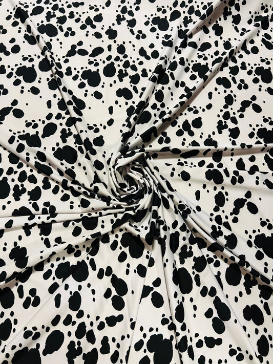 Dalmatian design New pattern print on Nylon spandex 4-way stretch 58/60” Sold by the YD. Ships Worldwide from Los Angeles California USA