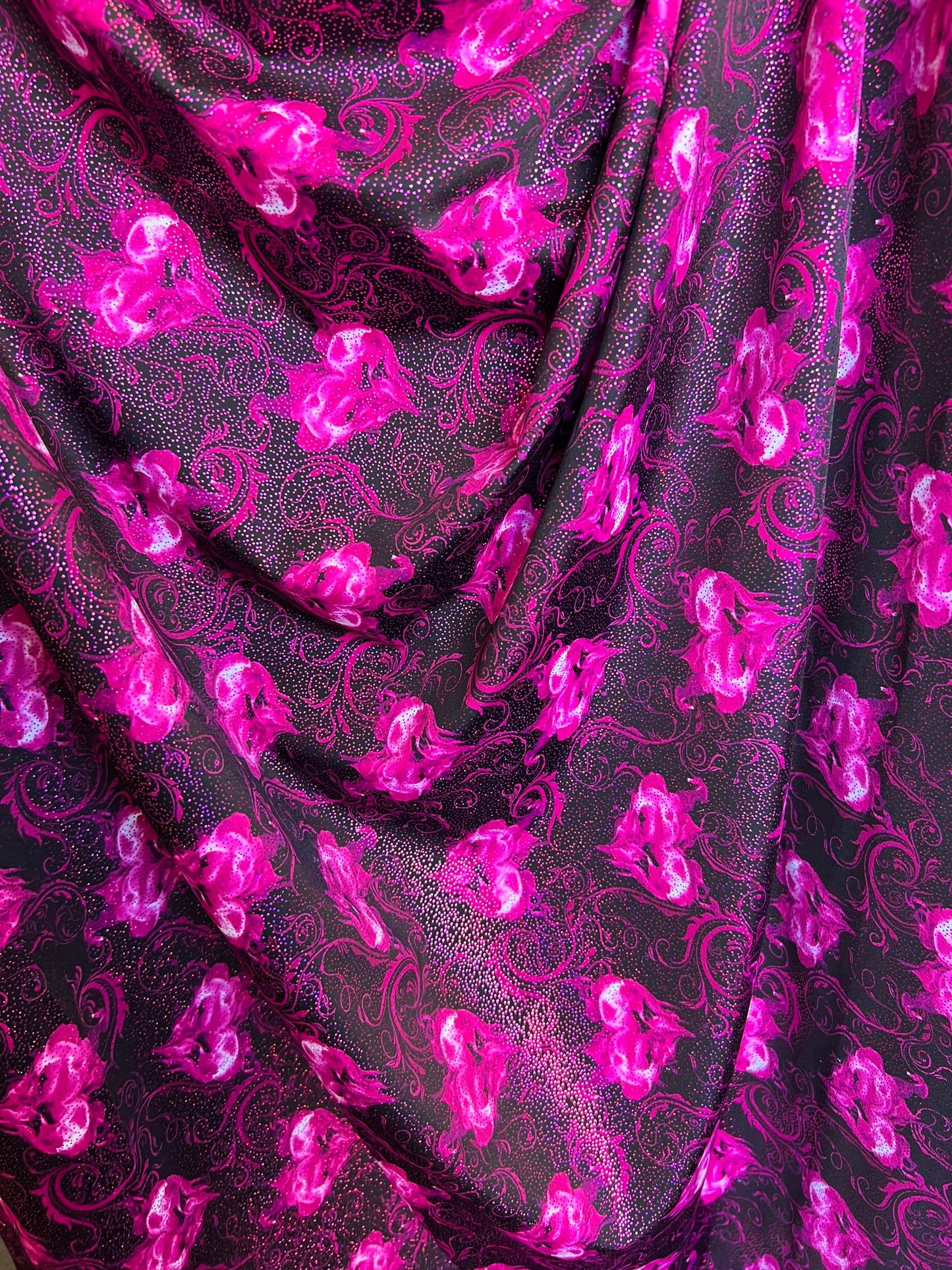 Hearts design print on best quality of nylon spandex with glitter 4-way stretch 58/60” Sold by the YD. Ships worldwide from Los Angeles