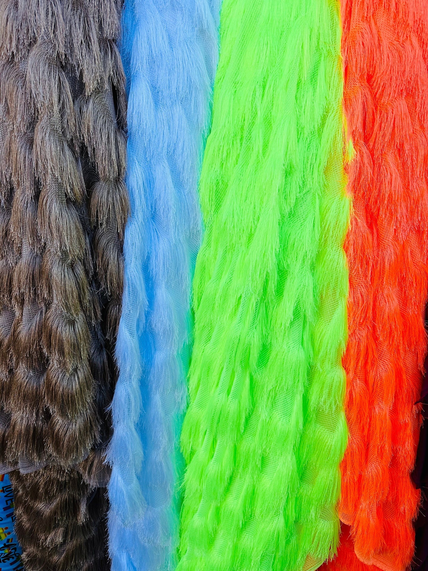 New Long Hair fringe design luxury fashion fabric 2-way stretch 58/60” Sold by the YD.