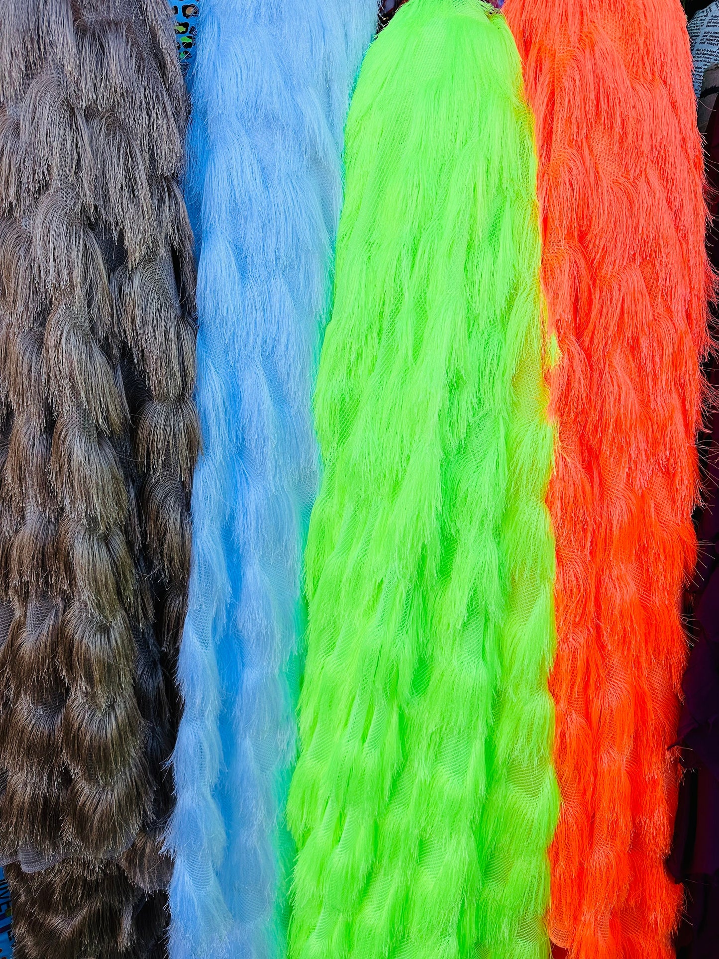 New Long Hair fringe design luxury fashion fabric 2-way stretch 58/60” Sold by the YD.