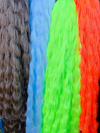 New Long Hair fringe design luxury fashion fabric 2-way stretch 58/60” Sold by the YD.