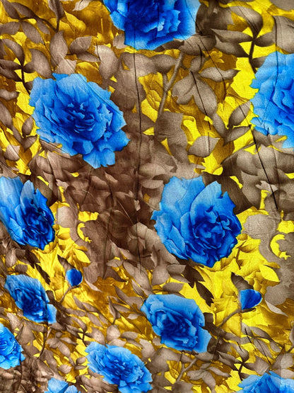 Lovely Flower design print on Luxury stretch velvet 4-way stretch 58/60” Sold by the YD. Ships worldwide from Los Angeles California USA