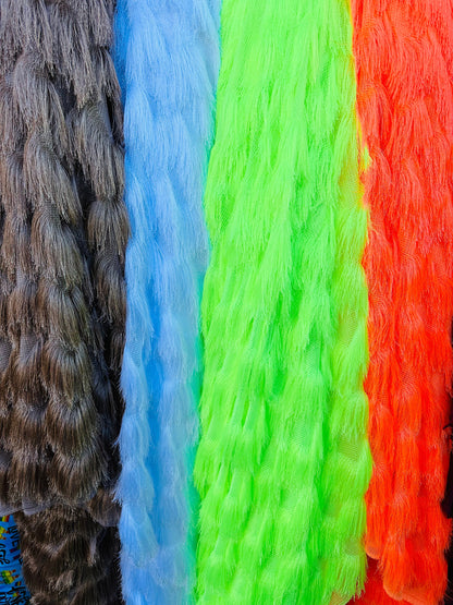 New Long Hair fringe design luxury fashion fabric 2-way stretch 58/60” Sold by the YD.