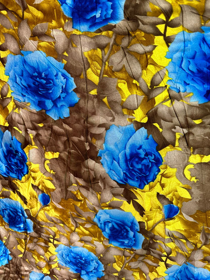 Lovely Flower design print on Luxury stretch velvet 4-way stretch 58/60” Sold by the YD. Ships worldwide from Los Angeles California USA
