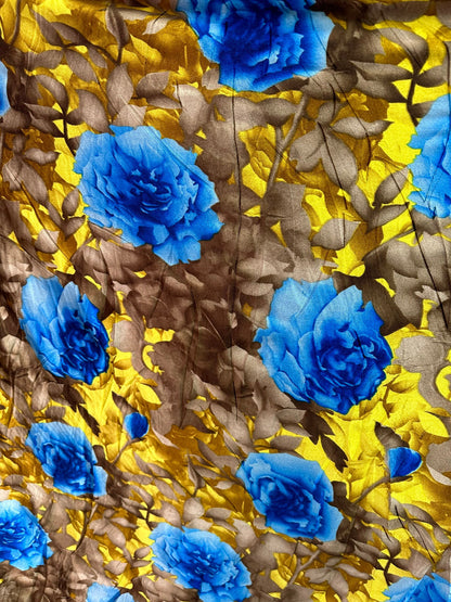 Lovely Flower design print on Luxury stretch velvet 4-way stretch 58/60” Sold by the YD. Ships worldwide from Los Angeles California USA