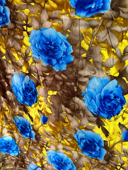 Lovely Flower design print on Luxury stretch velvet 4-way stretch 58/60” Sold by the YD. Ships worldwide from Los Angeles California USA