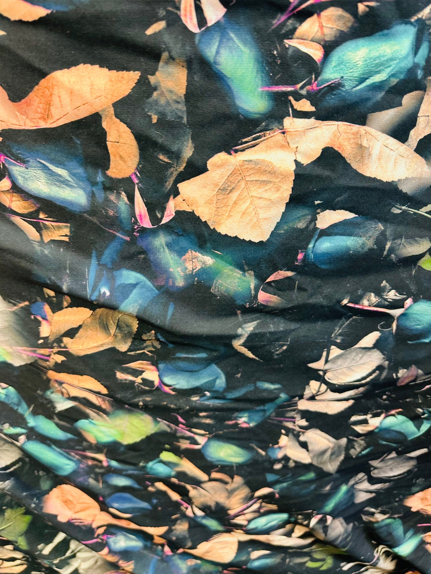 New Leaves design multicolor print on great quality of nylon spandex 4-way stretch 58/60” Sold by the YD. Ships worldwide from L.A CA