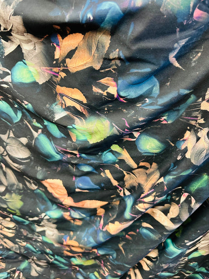 New Leaves design multicolor print on great quality of nylon spandex 4-way stretch 58/60” Sold by the YD. Ships worldwide from L.A CA