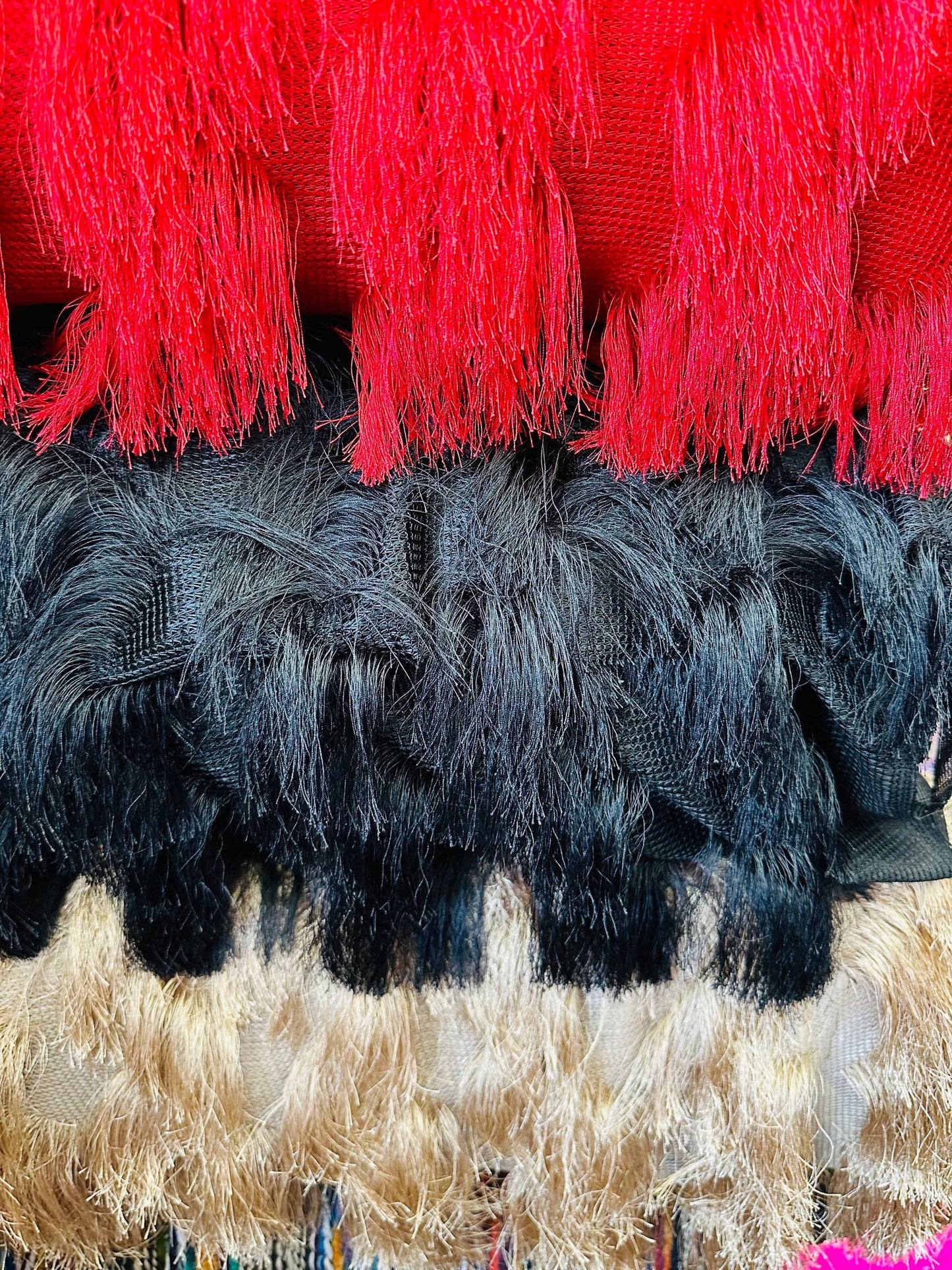 Fringe long hair design luxury fabric 2-way stretch 58/60” Sold by the YD. Ships worldwide from Los Angeles California USA