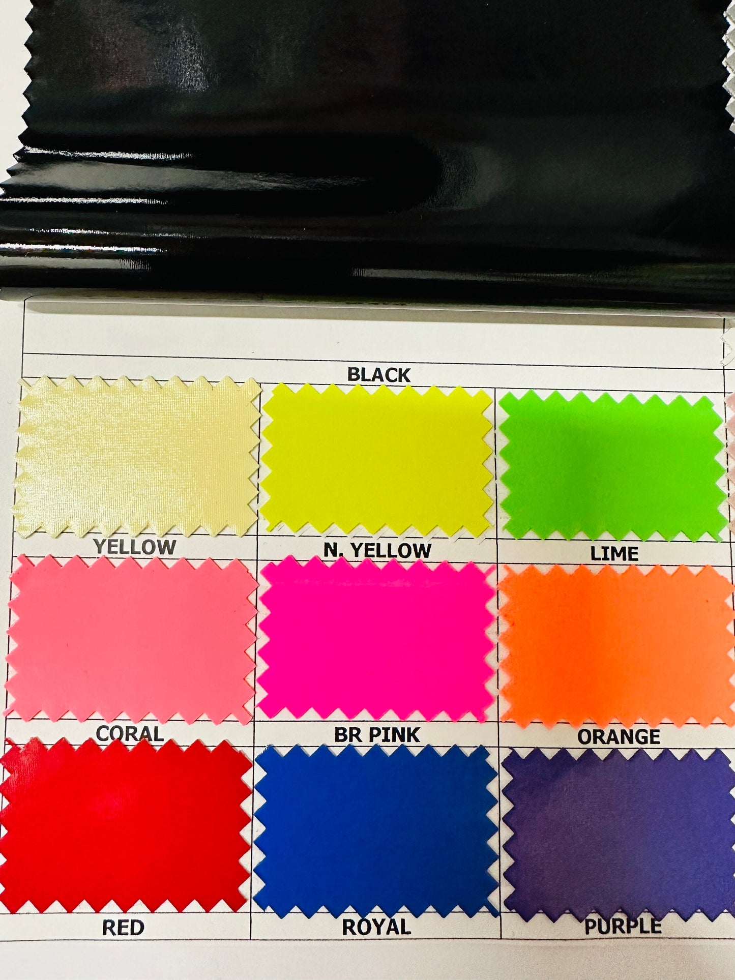 Super shiny stretch vinyl luxury quality nylon spandex 4-way stretch 58/60” Sold by the YD. Ships worldwide from Los Angeles California USA