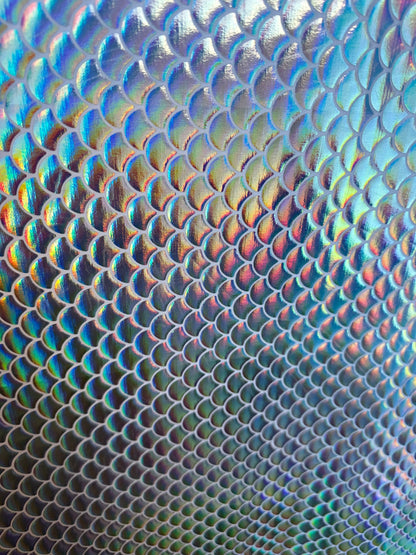 Sirena design iridescent metallic nylon spandex 4-way stretch 58/60” Sold by the YD. Ships worldwide from Los Angeles California USA