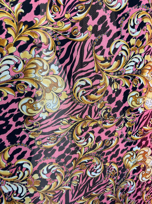 New Brand fashion design print on great quality of power mesh 4-way stretch 58/60” Sold by the YD. Ships worldwide from LA